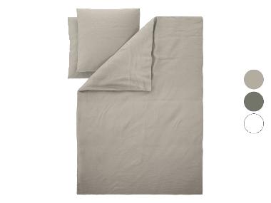 LIVARNO® Housse de couette en coton et lin, 260 x 240 cm