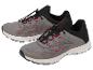 Chaussures de sport grises avec détails rouges et lacets élastiques