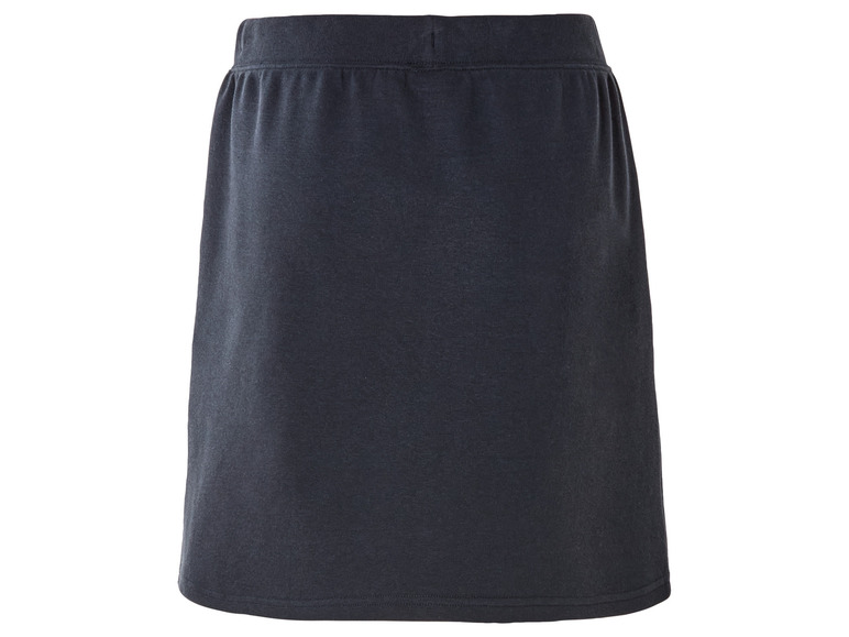 Une jupe en jersey bleu foncé.