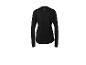 Zwart sportshirt met lange mouwen voor dames, achteraanzicht
