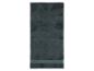 Serviette de bain gris foncé avec bande décorative
