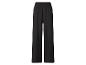 Zwarte wijde broek met elastische tailleband.