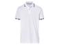Wit poloshirt met contrasterende boord.