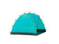 Une tente bleue pour le camping.