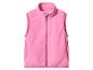 Roze fleecevest met rits