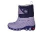 Botte de neige violette pour enfants avec motif étoile et lumières LED.