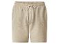 Beige sweatshorts met elastische tailleband en trekkoord