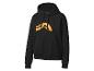 Sweat à capuche Crivit noir avec logo orange