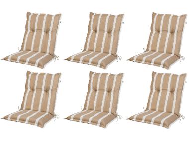 LIVARNO home Lot de 6 coussins pour chaise de jardin, 100 x 50 cm