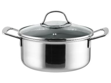SILVERCREST® Casserole en acier inoxydable avec structure en nid d'abeille, Ø 20 cm