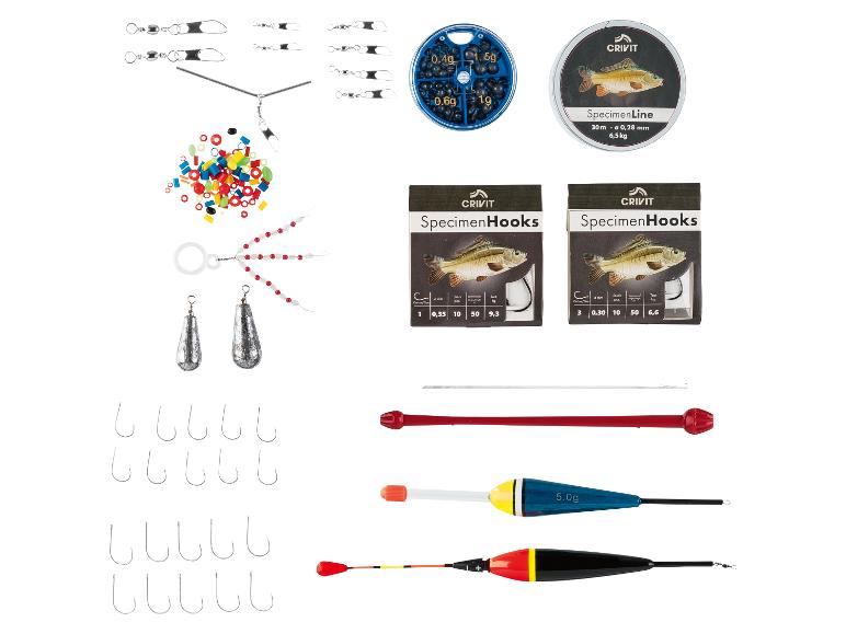 Kit Accessoires Pêche 22 Pièces - Flotteurs, Plombs 205 Rouges, Bouchons Caoutchouc, émerillons - Pour Eau Douce Et Mer