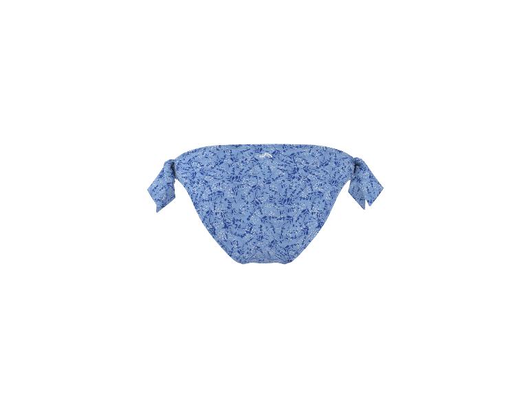 Blauwe bloemenprint bikinibroekje met strikjes aan de zijkant