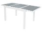 Witte eettafel met grijs blad.