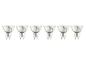 Six ampoules halogènes GU10 sur fond blanc