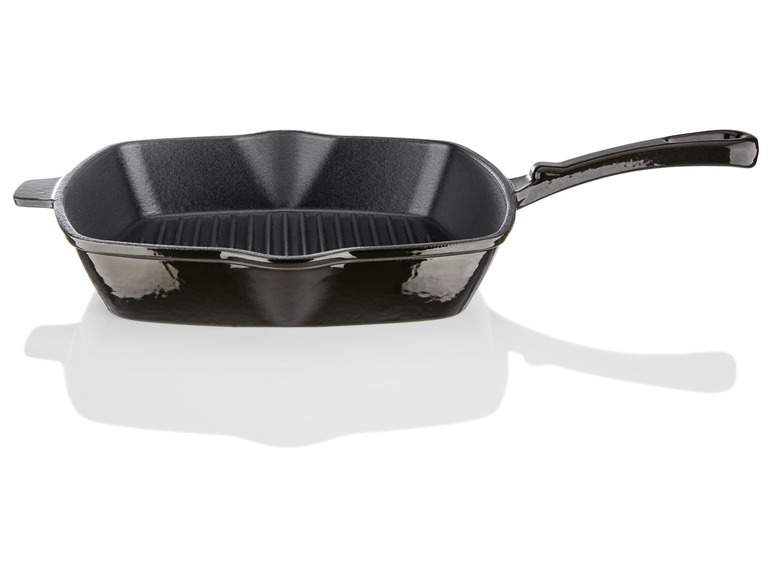 Ga naar volledige schermweergave: ERNESTO® Gietijzeren grillpan, 24,5 x 24,5 cm - afbeelding 14