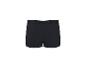 Shorty boxer noir pour femme avec ceinture élastique logotée.