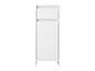 Armoire blanche avec tiroir et porte.