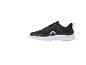 Chaussures de sport noires avec semelle blanche et logo blanc sur le côté