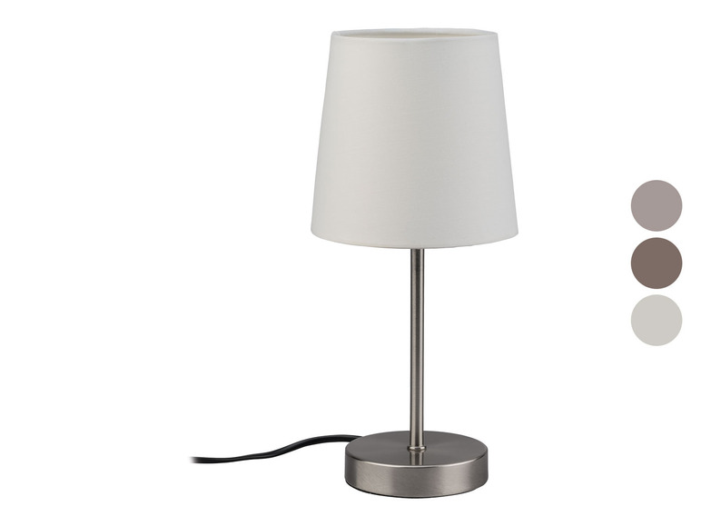 Aller en mode plein écran LIVARNO home Lampe de table à LED avec abat-jour textile - Photo 1
