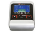 Affichage d'un tapis roulant avec des boutons pour contrôler le temps, la distance, le rythme cardiaque et la vitesse.
