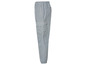 Grijze cargo broek met elastiek aan de taille.