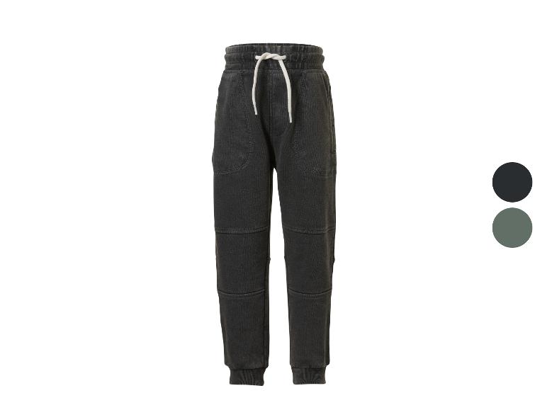 Pantalon de survêtement en coton gris foncé pour garçon avec cordon blanc