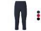 Donkerblauwe 3/4 legging met drie kleurpunten: donkerblauw, rood en zwart.
