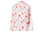 Witte pyjamatop met rood hartenpatroon