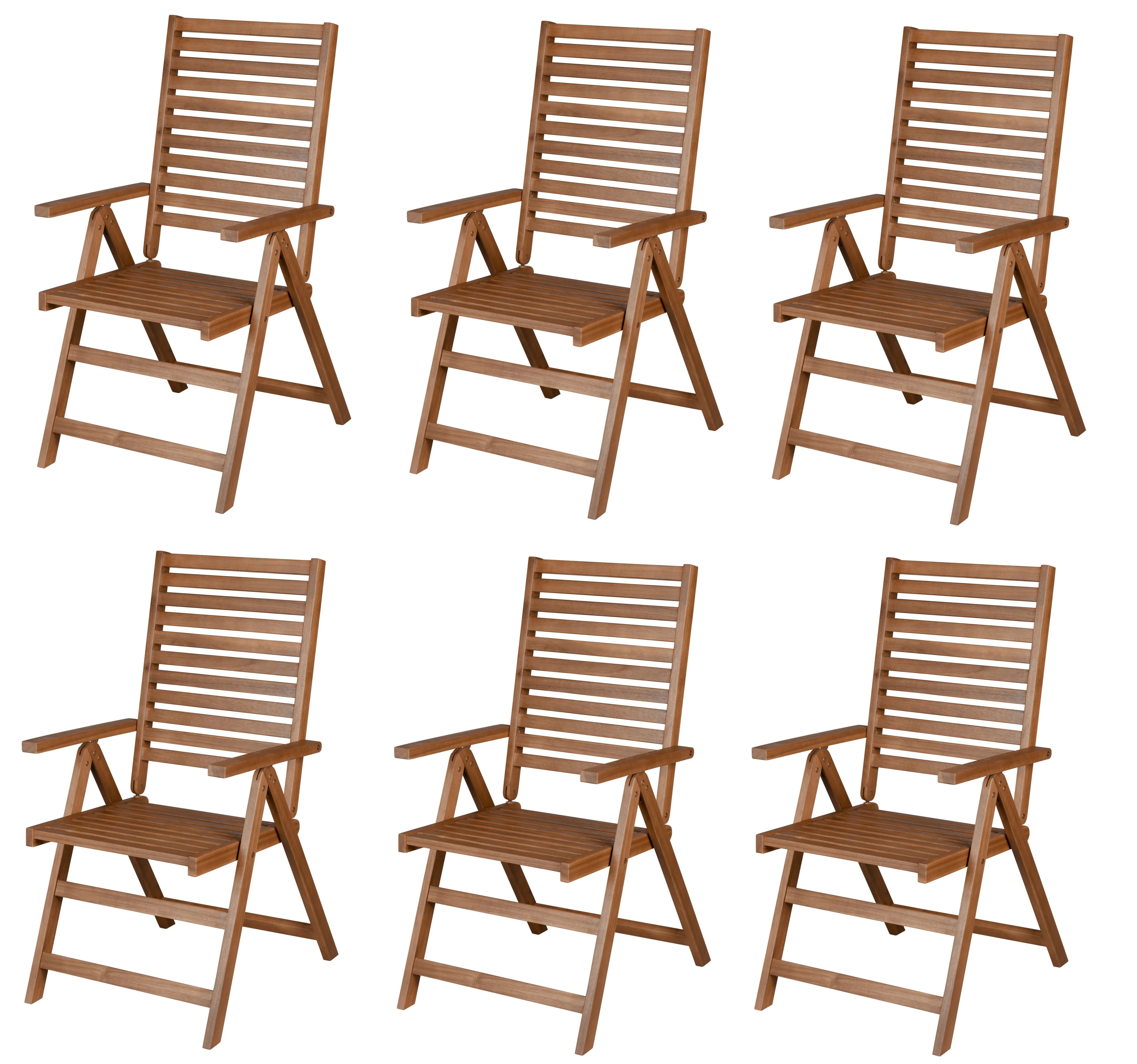 Set met 6 tuinstoelen acacia LIVARNO home