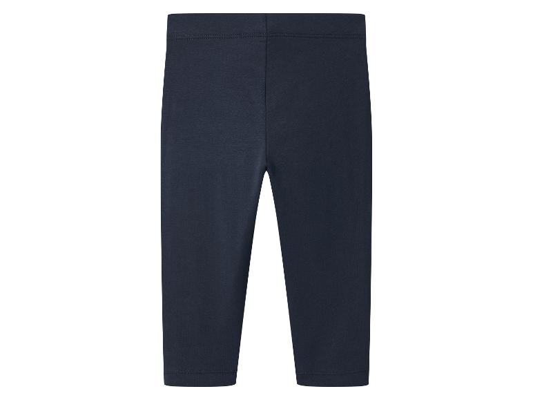 Donkerblauwe kinderlegging met elastische tailleband.