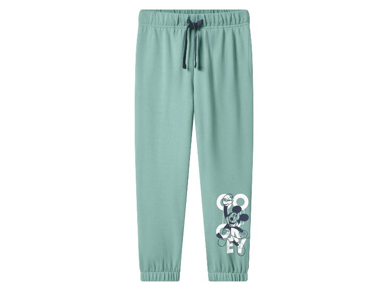 Pantalon de jogging vert avec cordon bleu et imprimé personnage de dessin animé
