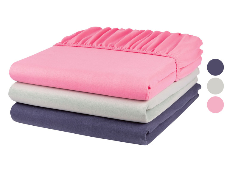 Aller en mode plein écran LIVARNO home Drap-housse en jersey, 90-100 x 200 cm - Photo 1