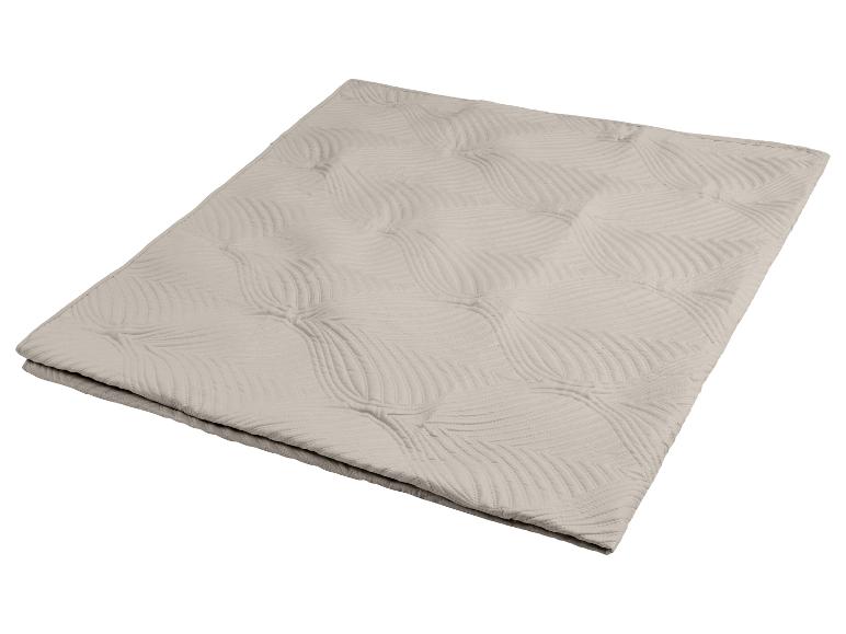 Beige gewatteerde matrashoes met bladpatroon