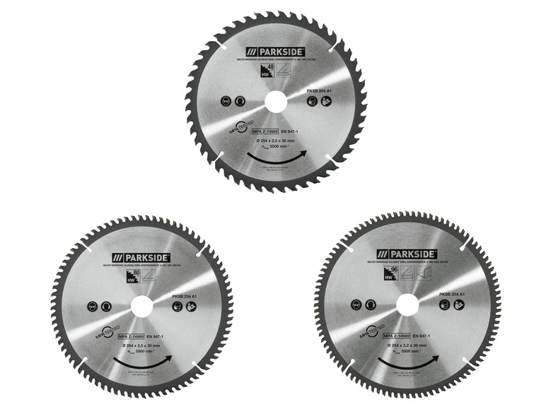 Aller en mode plein écran PARKSIDE® Lame de scie circulaire 254 x 2,5/3,2 x 30 mm - Photo 1