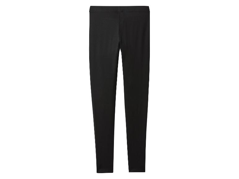 Zwarte lange legging op een witte achtergrond.