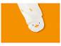 Body bébé blanc avec pieds de canard et visage de canard sur le pied