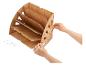 Houten bureau-organizer met vakken, met de hand gemonteerd.