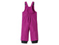 Paarse ski-overall voor kinderen.