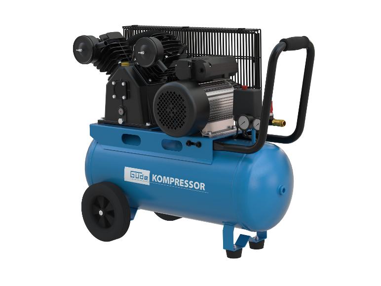 Blauwe Güde compressor.