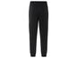 Zwarte joggingbroek met witte zijstrepen.
