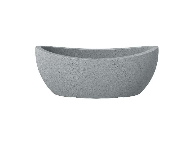 Scheurich Wave Globe, Kunststof Plantenbak, Zwart Graniet, 40 Cm Diameter 222 Cm Hoog 8 L Vol