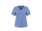 T-shirt bleu clair pour femme à col en V et manches courtes