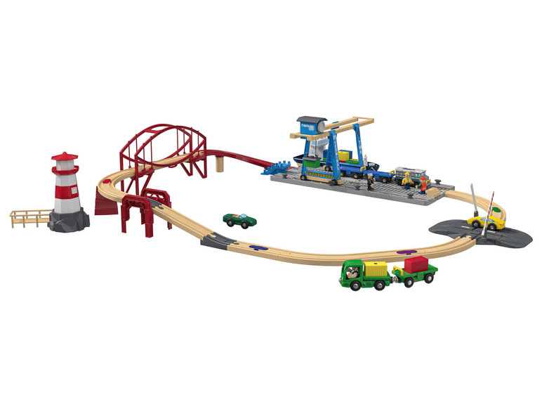 Ga naar volledige schermweergave: Playtive Houten spoorweg haven - afbeelding 1