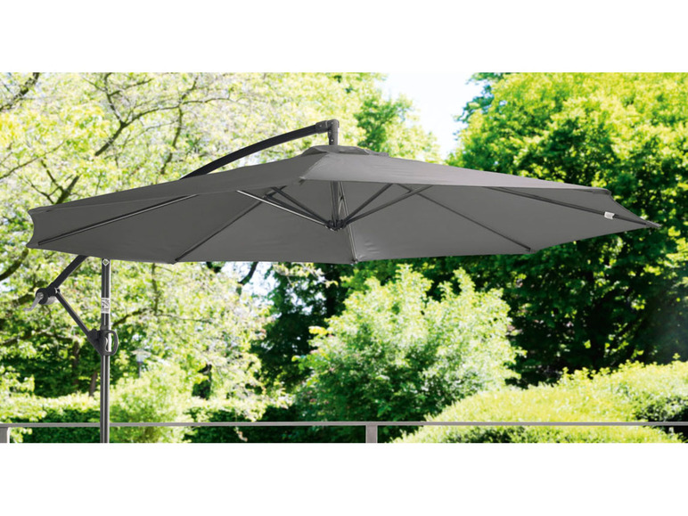 Ga naar volledige schermweergave: Zwevende parasol Ø 3 m antraciet LIVARNO home - afbeelding 7