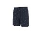 Marineblauwe pyjamashorts met golfpatroon.
