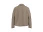 Beige bomberjack met kraag, achteraanzicht