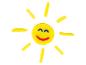 Soleil au visage souriant, fait en pâte à modeler
