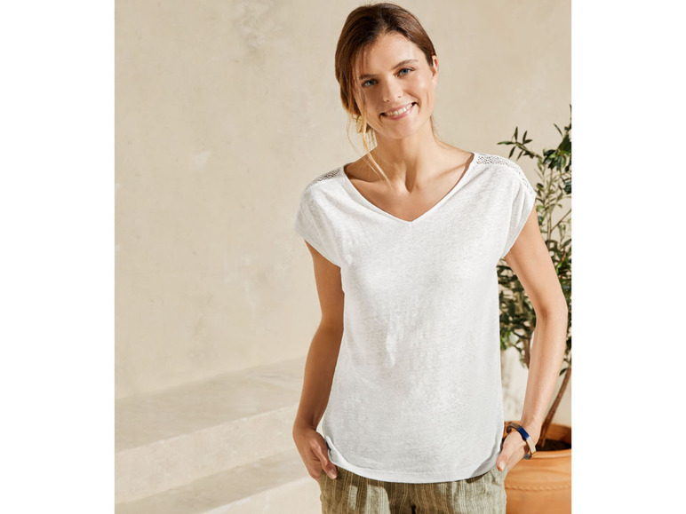 Ga naar volledige schermweergave: esmara® Nonchalant linnen T-shirt - afbeelding 7