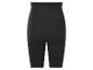 Zwarte hoge taille fietsbroek of corrigerende shorts op een witte achtergrond