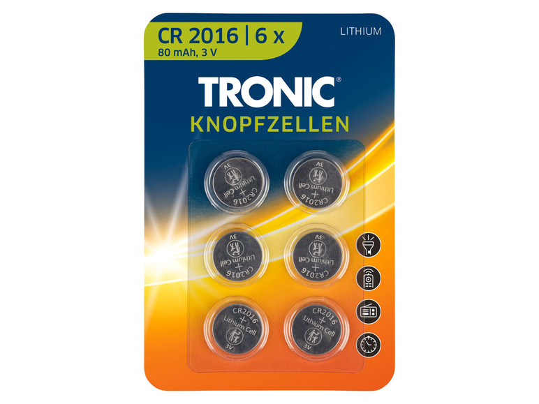 Ga naar volledige schermweergave: TRONIC® Knoopcelbatterijen, 6 stuks - afbeelding 1